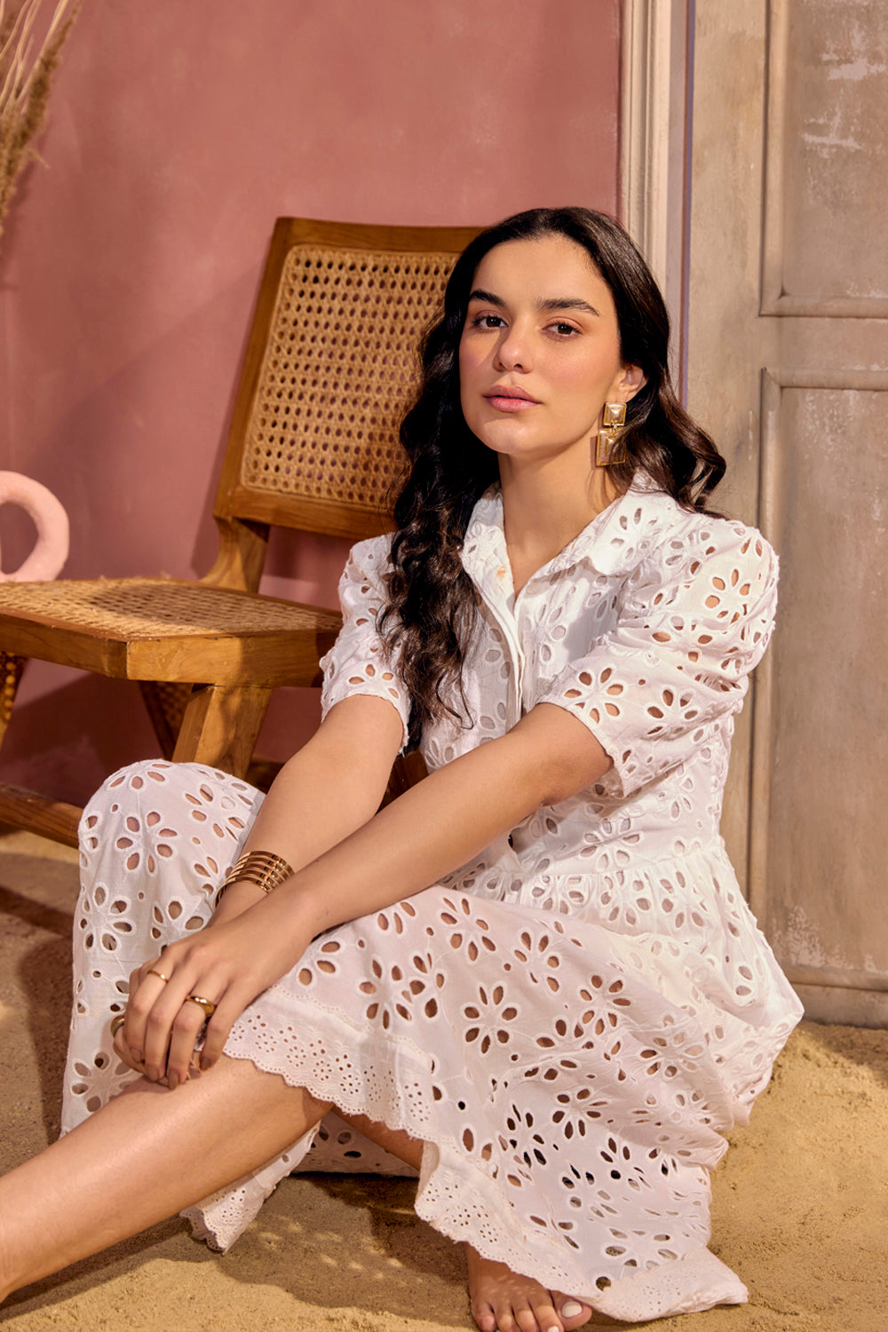 BOHO-CHIC - Dresses - Dresses & Jumpsuits - Love Cabo Broderie Dress - Broderie - Elegance and sophistication that transitions seamlessly from a champagne brunch to a night out.